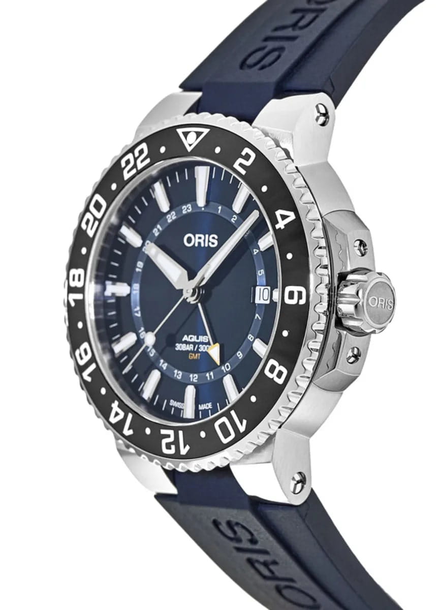Оригинальные часы Oris Oris Aquis Gmt Date 01 798 7754 4135-07 4 24 65EB механические калибр механизма 798 общий вид